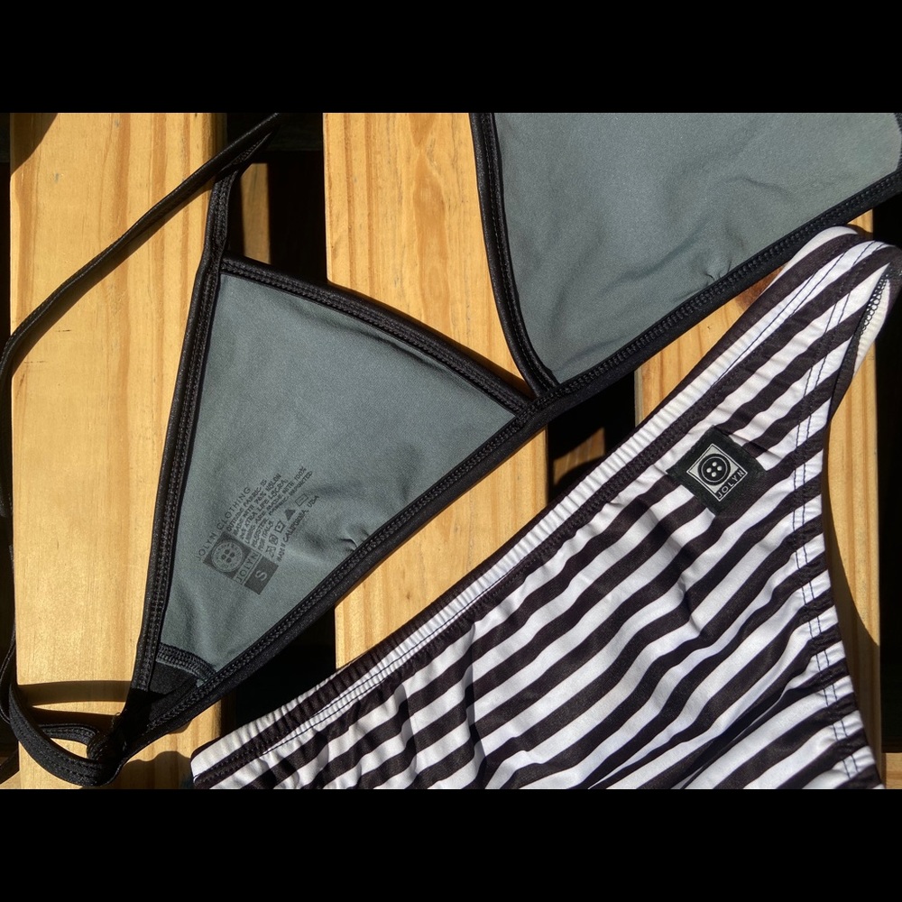 Jolyn Bathing Suit. Brazilian Bottom-Triangle Top - Picture 4 of 4